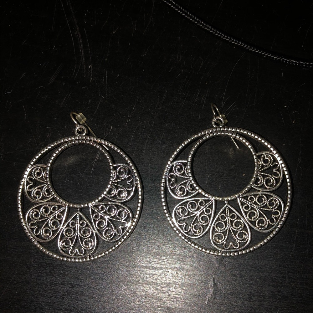 Dangly hoop earrings